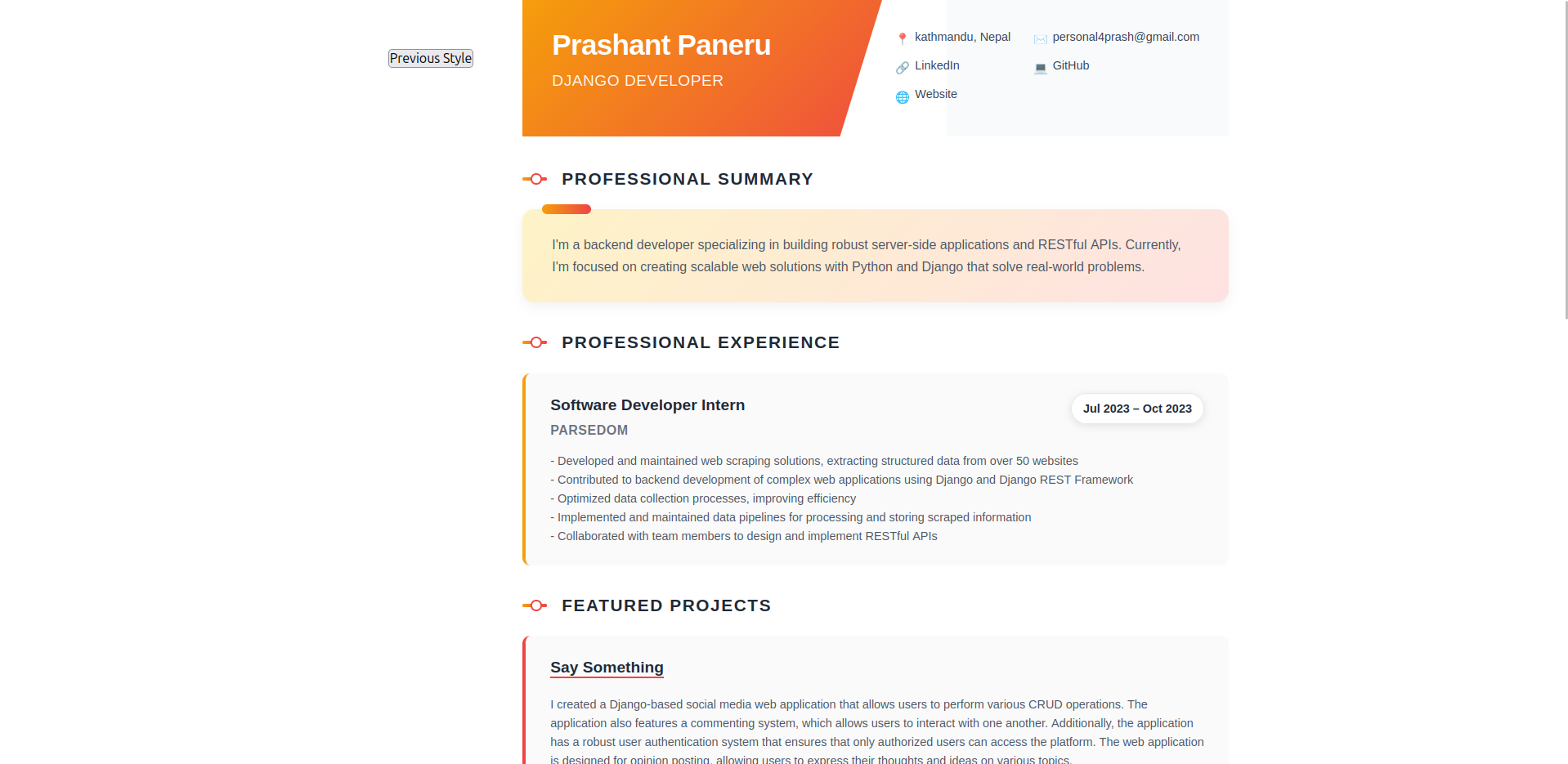 Modern Gradient Template